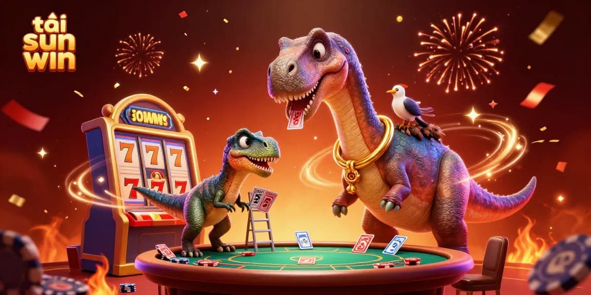 Experience the joy of tải sun win at this vibrant 3D casino scene packed with dynamic games and celebrations.