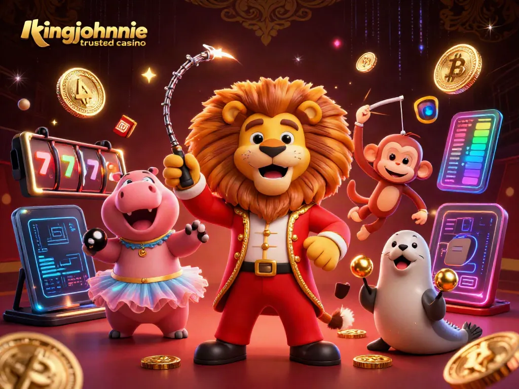 Experience thrilling gameplay with kingjohnnie trusted casino, featuring vibrant characters and dynamic casino elements.