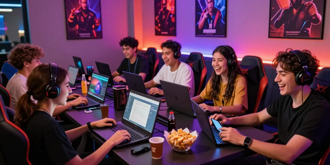 Friends enjoying interactive xxx games in a lively gaming lounge.