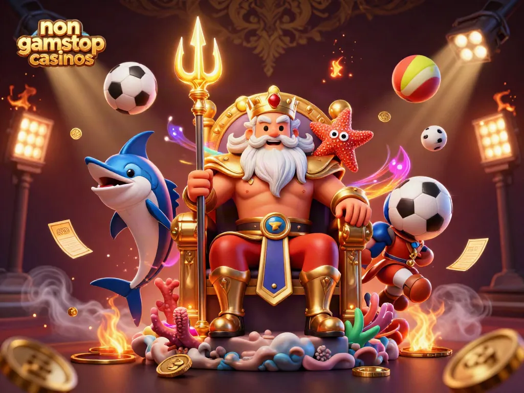 Engage with non gamstop casinos showcasing Neptune and vibrant sports elements.
