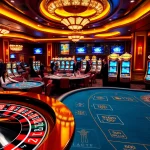 Exciting casino floor showcasing vibrant games, embodying the hidden wiki's thrilling gamble atmosphere.