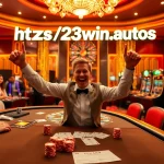 Gambling excitement at https://23win.autos/ with players celebrating wins at a blackjack table.
