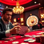 Experience the thrill of gambling at HU88, featuring an ornate casino table filled with vibrant poker chips and cards.