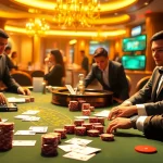 Players enjoying casino games at XX88, with poker chips and a roulette wheel in view.
