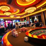 Exciting j88 casino experience featuring vibrant tables and slot machines.