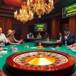 Experience the excitement at mu88 casino nhà cái uy tín with players eagerly betting at a roulette wheel.