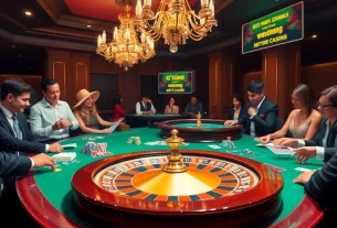Experience the excitement at mu88 casino nhà cái uy tín with players eagerly betting at a roulette wheel.