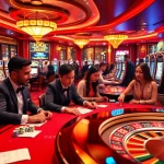 SODO-themed casino with vibrant poker tables and slot machines, showcasing excitement in gambling.