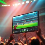 Football streaming excitement on Xoilac TV featuring joemadfan.com viewers enjoying a match live.