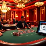 Experience the thrill of betting at Nhà Cái RR88 with luxurious casino visuals featuring blackjack and roulette.
