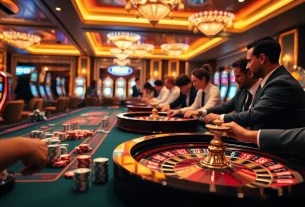 Experience the thrill of RR88 with immersive casino gameplay featuring roulette and poker tables.