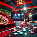 A vibrant casino scene showcasing players engaged at a poker table, highlighting the excitement of 789BET.