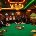 Experience thrilling poker action at https://tt88n0hu.com/ with vibrant chips, a roulette wheel, and luxury decor.