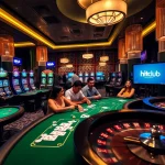 Engaging players at hitclub casino tables enjoying thrilling games and big wins.