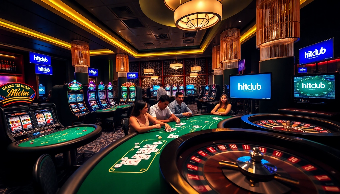 Engaging players at hitclub casino tables enjoying thrilling games and big wins.