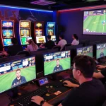 Engaging online gaming scene at xin88 highlighting players discussing strategies and promotions in a vibrant environment