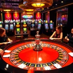 Players engaging in thrilling casino games at 58wim, showcasing excitement and high stakes.