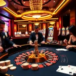 Experience the excitement of online gambling with open88 at a vibrant casino scene.
