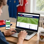 Engaged user on Nowgoal platform for real-time sports betting experience.