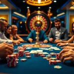 Experience the thrill of winning at https://ga888v.net/ with enthusiastic players at a poker table.