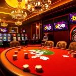 Exciting casino gaming scene featuring poker, chips, and digital elements at https://bl555.support.