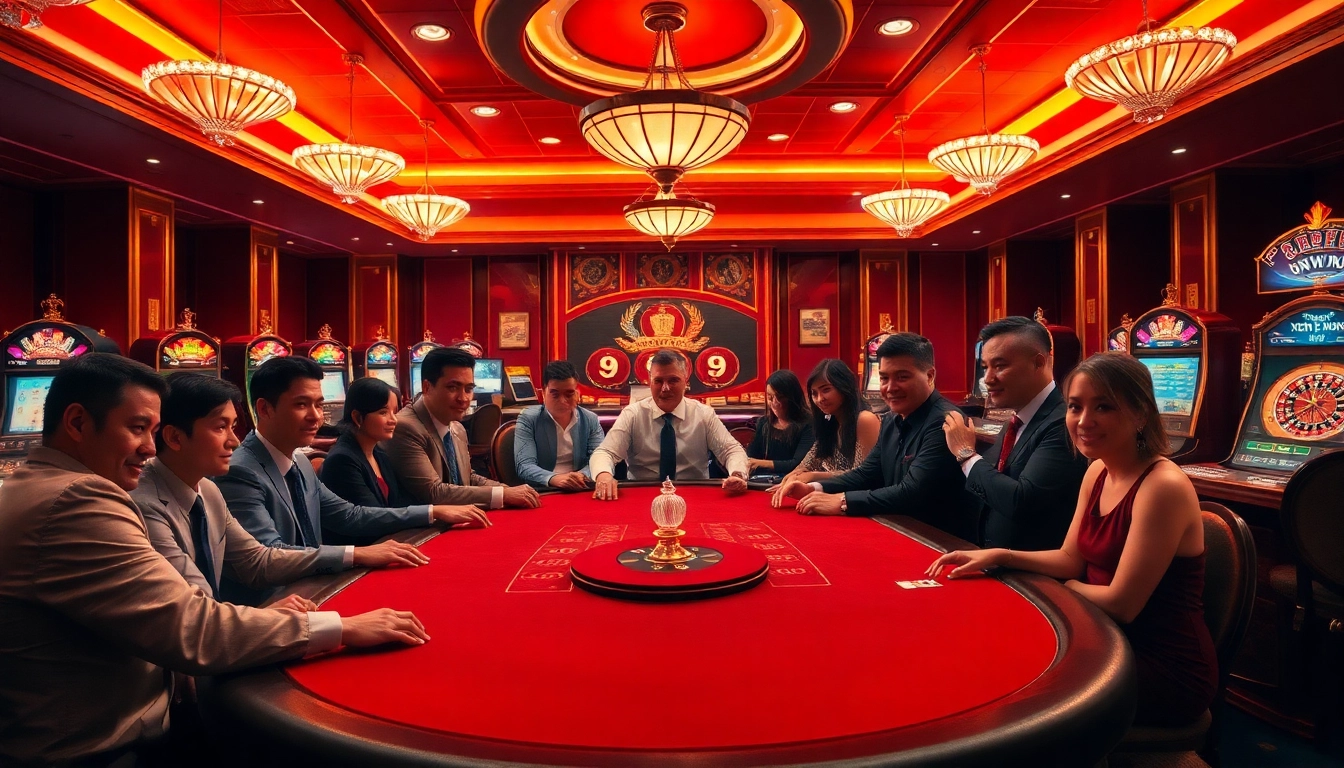 Players engaging in high-stakes poker at 789WIN's luxurious casino table.