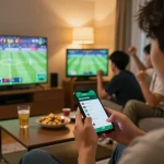 Kèo nhà cái betting action displayed on a smartphone during a thrilling sports match
