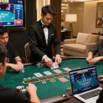 Players engaging in an exciting live baccarat game on ASIALIVE88, showcasing strategic betting.