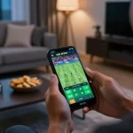 Engaged user placing bets on LV88 bet app during live sports event, showcasing dynamic betting features