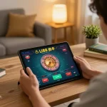 Engaging online gaming experience at LV88 with a player enjoying a live casino game.