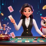 Experience ดูหนังออนไลน์ฟรี with high-energy casino games featuring an elegant Asian dealer and charming owl.