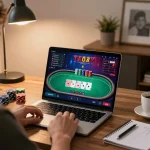 Engaging in online poker at Trang chủ FIVE88 with a dynamic game screen and a cozy home atmosphere.