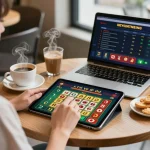 xóc đĩa online game in action on tablet, engaging user experience with vibrant ambiance