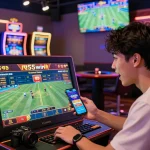 Experience the thrill of sports betting on the 555win platform in an exciting casino environment with dynamic displays.