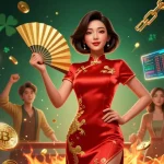 Engage in uu88 and win big with an elegant Asian woman in a lively casino setting.