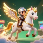 Experience the thrill of gaming with 68win in a vibrant 3D casino scene filled with excitement!