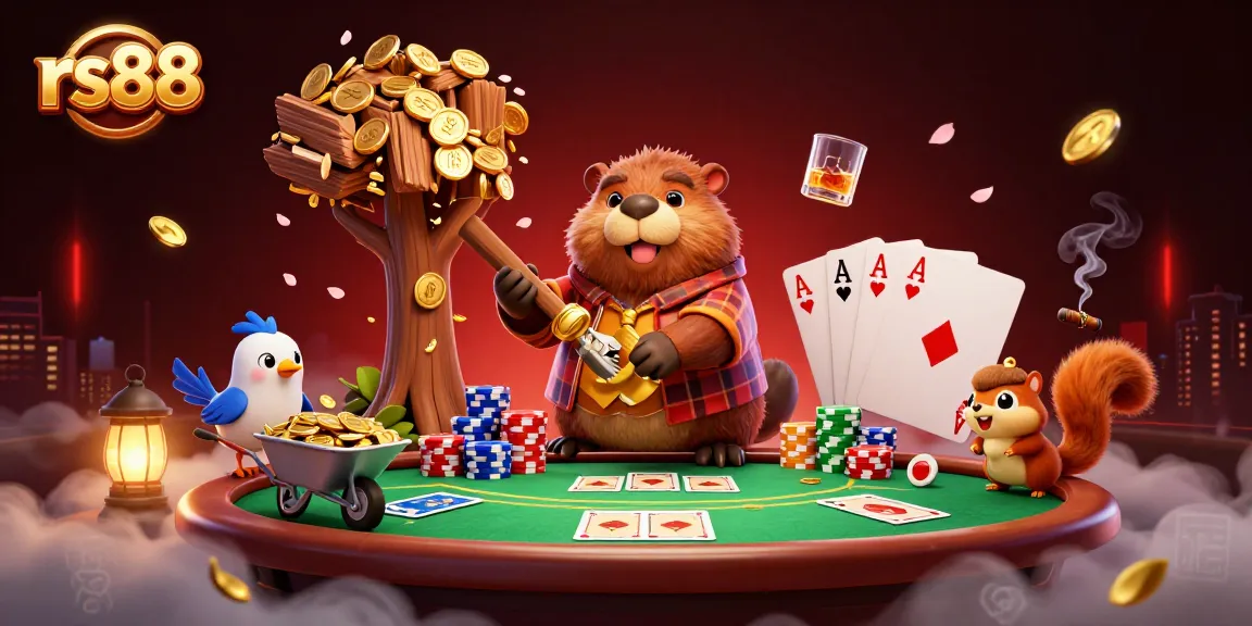 Experience winning action at rs88 with vibrant characters celebrating golden coin rain in a casino.