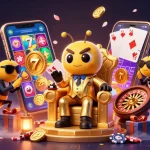 Enjoy a vibrant gaming atmosphere at co with characters in a dynamic 3D casino scene.