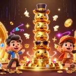 Experience the thrill of hi79 with golden treasures and vibrant casino elements surrounding a totem pole.