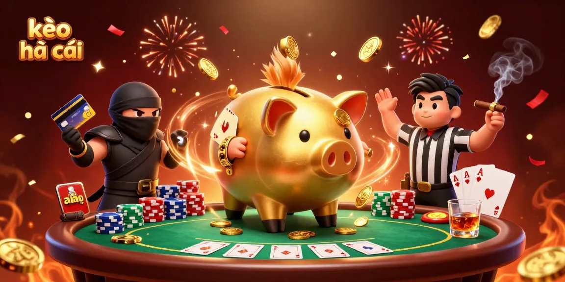 Experience kèo nhà cái with a vibrant scene of gambling action featuring dynamic characters and festive elements.