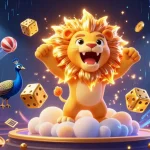 Engage with gi88 in this vibrant casino scene featuring the sun lion and golden dice.
