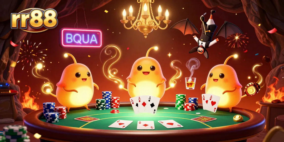 Experience thrilling gameplay with rr88 as glowworms illuminate a vibrant casino scene.