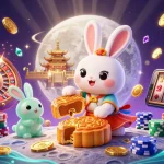 Engage with the thrilling action of 99win, where fantasy meets the excitement of casino games in a dazzling moonlit scene.