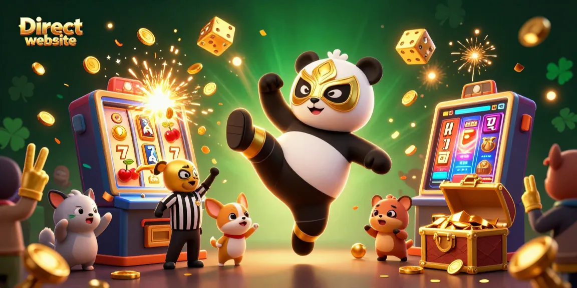 Engage in exciting gameplay at the Direct website with a dynamic slot machine scene full of action!
