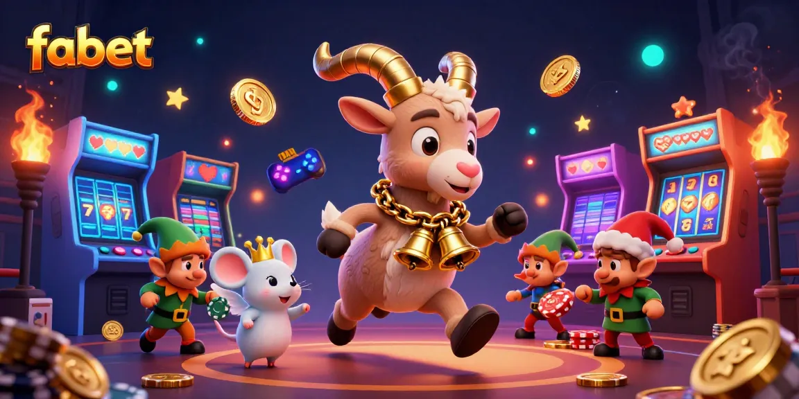 Experience thrilling gameplay at fabet with an enchanting 3D casino scene filled with festive characters.