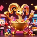 Engage with vibrant corporate website design showcasing exciting casino elements in a dynamic 3D illustration.