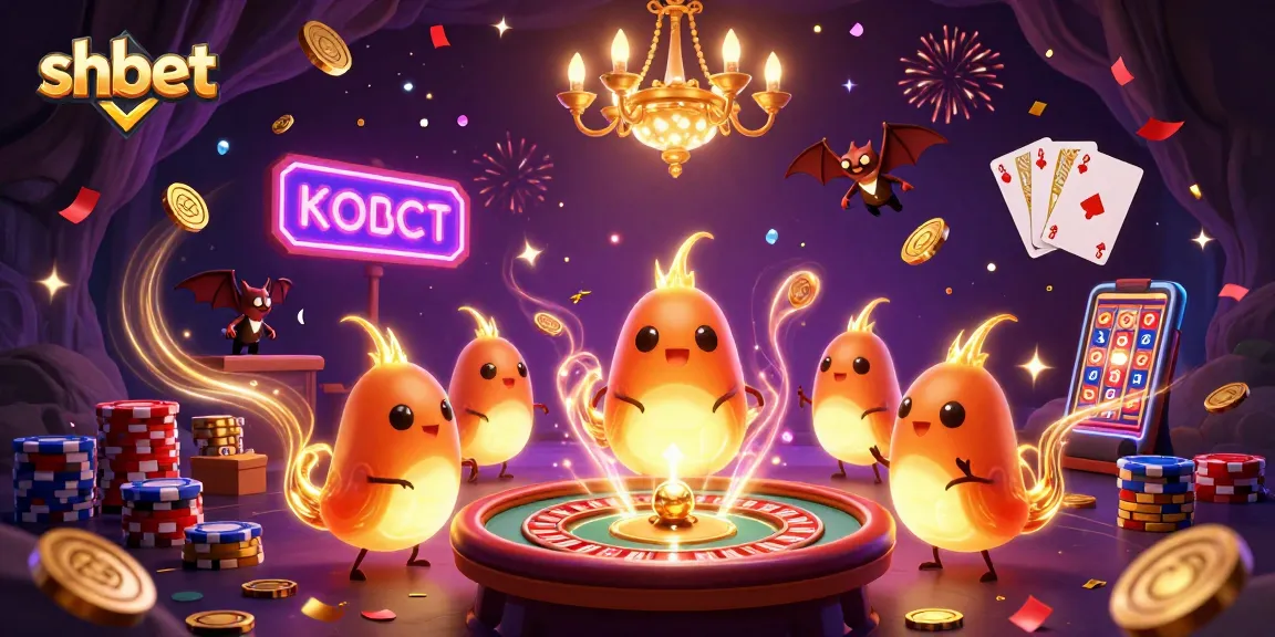 Experience the excitement of shbet with glowworms illuminating a vibrant cave casino scene filled with games and riches.