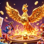 Play winning games at MM88 with a magical golden phoenix and exciting casino elements.