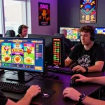 Pengalaman bermain Super59 login dengan teman-teman, suasana gaming penuh warna.