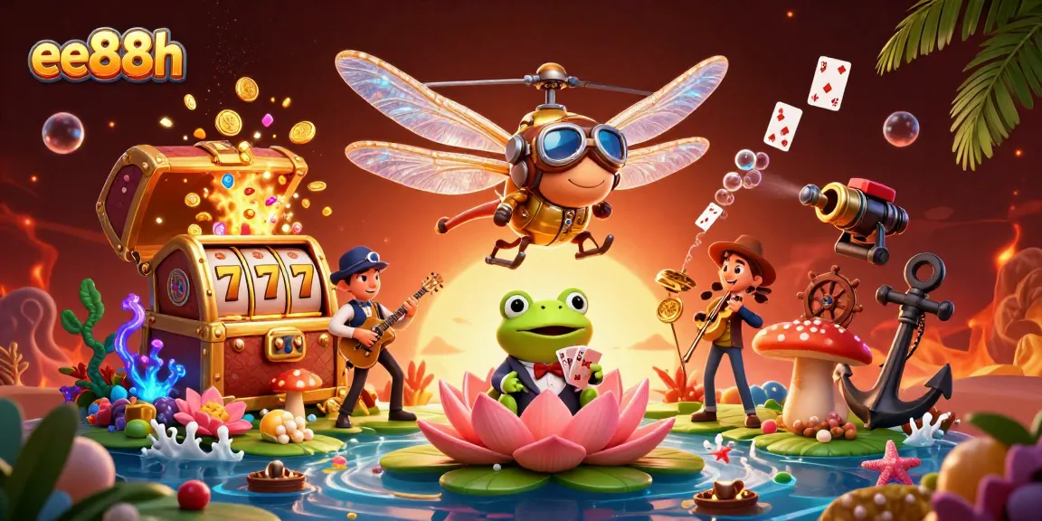 Experience thrilling jackpots at ee88h with vibrant casino scenes featuring dynamic characters and elements.